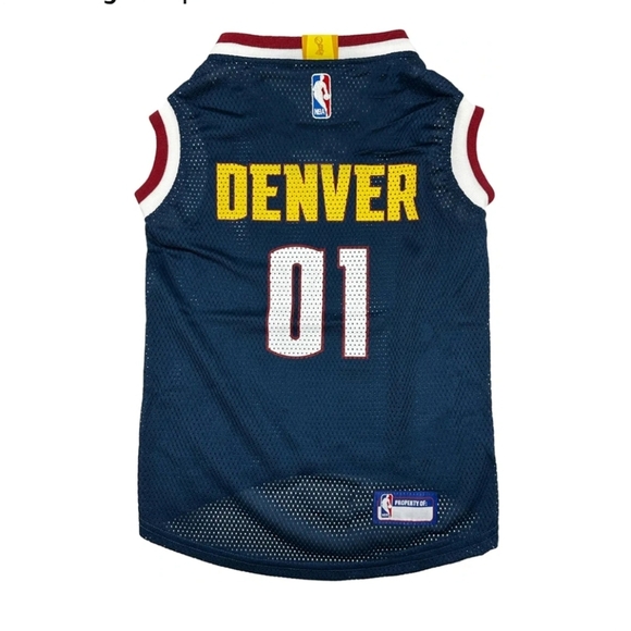 Denver 01 Blue Mesh Jersey For Dog - Picture 1 of 15